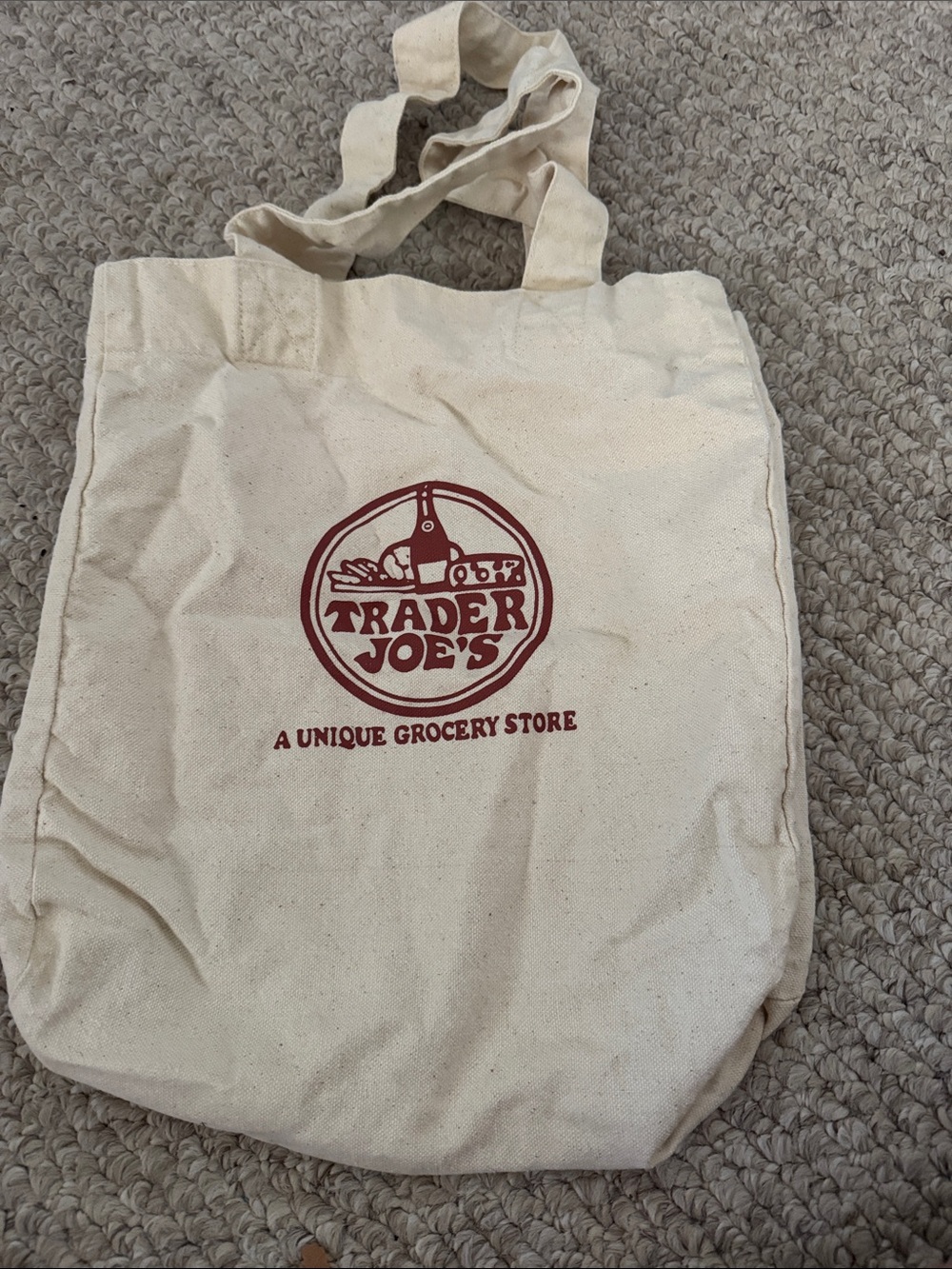 VINTAGE TRADER JOE'S A UNIQUE GROCERY STORE CANVAS TOTE BAG